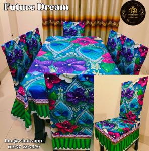 3D ওয়াটারপ্রুফ প্রিমিয়াম কুচি ডাইনিং টেবিল সেট 11
